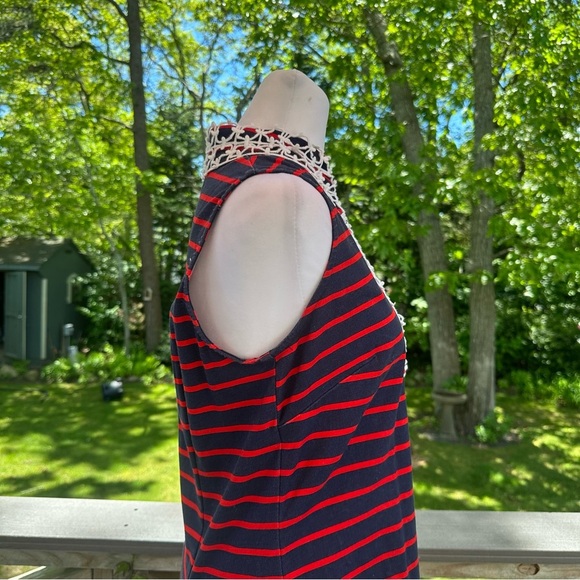 Sail to Sable Star Spangled Shift Dress Size S in Navy/Red Stripe - Picture 7 of 11